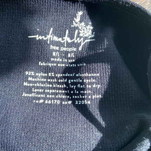 NWOT Free People Solstice Bodysuit Top Seamless High Neck Black Laser Cut Sz M - Picture 6 of 7